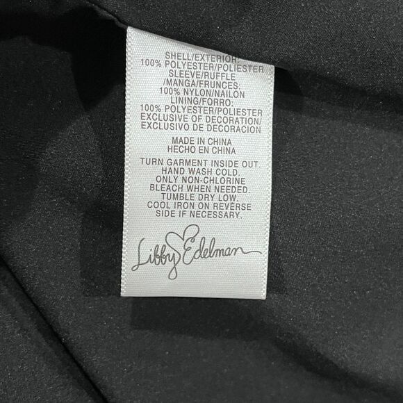 Libby Edelman Mini Black Shift Lace Dress L Cold Shoulder Mesh NWT - Picture 4 of 8